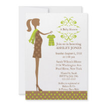 Mod Mom Boy/Girl Baby Shower Custom Invitation