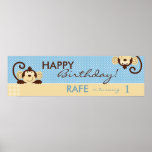 Mod Monkey Banner Print