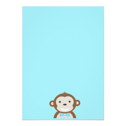 Mod Monkey Birthday Party Invitations for Boy