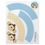 Mod Monkey Cupcake Wrapper flyers
