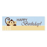 Mod Monkey Skinny Gift Tag Business Card Template
