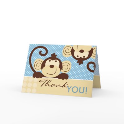 Mod Monkey TY Card by LetsCelebrateDesigns