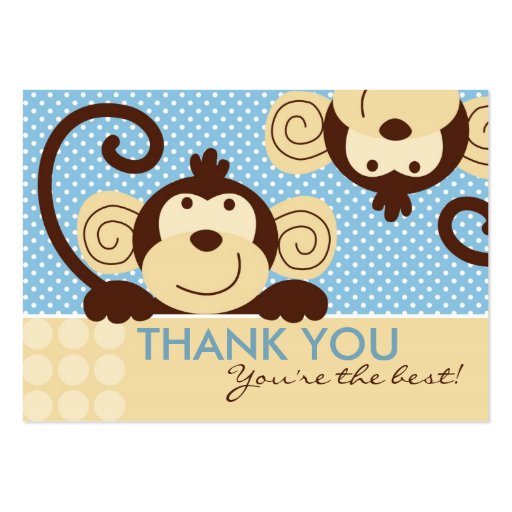 Mod Monkey TY Gift Tag Business Cards (front side)