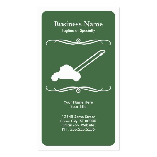 mod mower business card (front side)