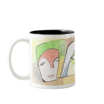 MOD MUG #13 -Abstract Faces Art by Jessica Torrant by modmugs MOD MUG #13 -Abstract Faces Art by Jessica Torrant