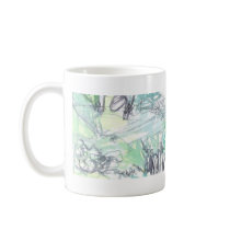 MOD MUG #16 Raw Abstract Green Painting Torrant by modmugs MOD MUG #16 Raw Abstract Green Painting Torrant