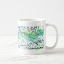 MOD MUG #16 Raw Abstract Green Painting Torrant by modmugs MOD MUG #16 Raw Abstract Green Painting Torrant