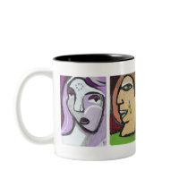 MOD MUG #17 Four Modern Faces by Jessica Torrant by modmugs MOD MUG #17 Four Modern Faces by Jessica Torrant
