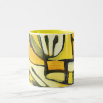 MOD MUG #6 - Bold Yellow Abstract Art by Torrant