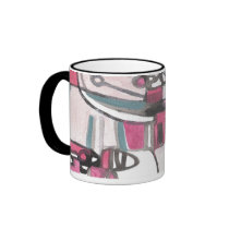 MOD MUG #7 - Whimsical Abstract Design by Torrant