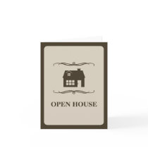 mod open house announcement greeting card