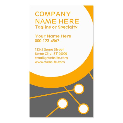mod orange frequent buyer card business card templates (back side)