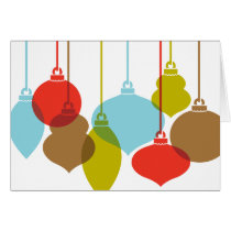 Mod Ornaments Retro Christmas Cards cards