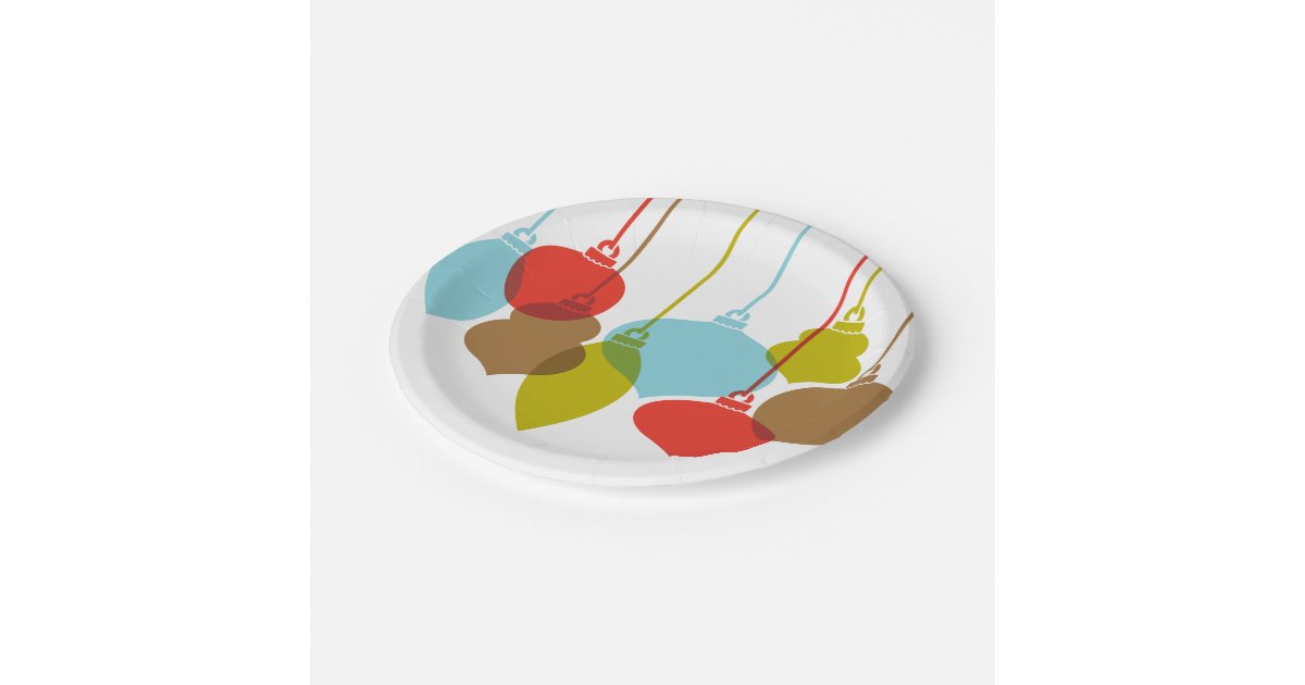mod ornaments retro christmas paper plate zazzle mod ornaments retro christmas paper plate zazzle