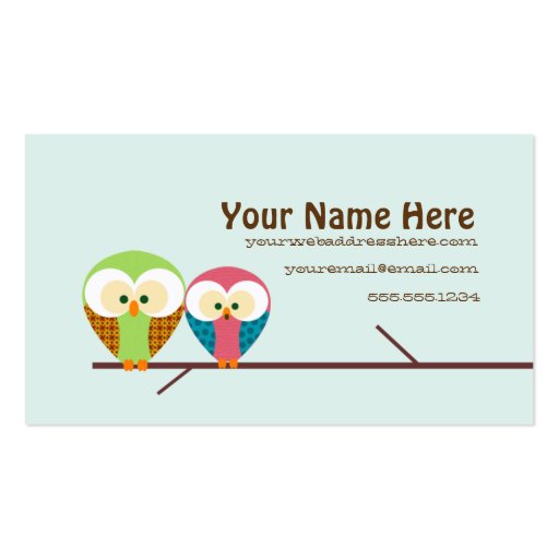 Mod Owl Business Card (front side)