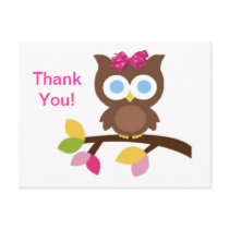 Mod Owl Design Birthday Party Invitation Favors Postcards
