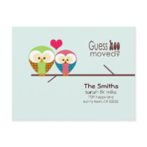 Mod Owl - Just Moved Announcement Postcard