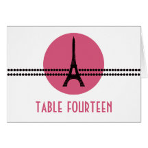 Mod Parisian Dots Table Card, Pink