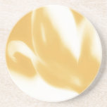 Mod Pecan Tulip Round Decorative Coaster