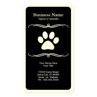 mod pet paw business card