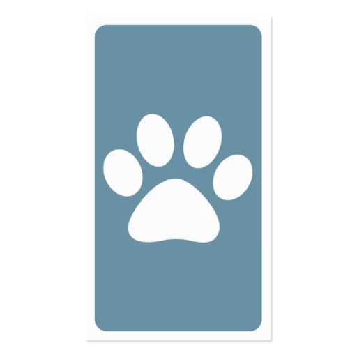 mod pet paw business card (back side)