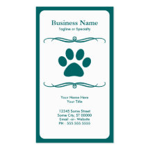 mod pet paw business card