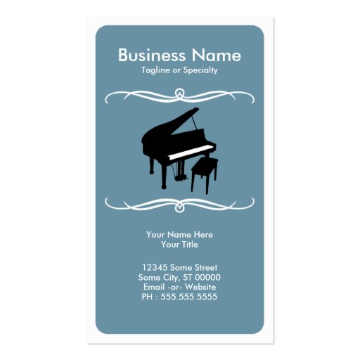 mod piano business card