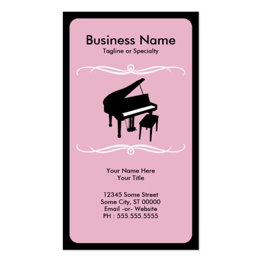 mod piano business card templates
