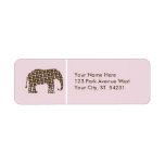 Mod Pink Elephant Return Address Labels