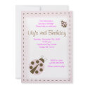 MOD PINK LADYBUG Little lady Birthday Invitation