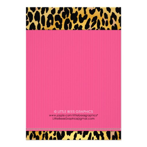 Mod Pink Leopard Baby Shower Invitations