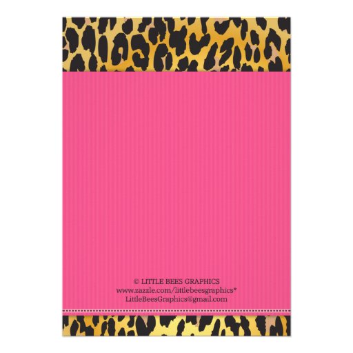 Mod Pink Leopard Print Baby Shower Invitation