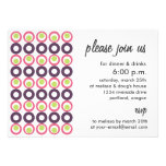 Mod Pink Olives Custom Party Invitations 5x7