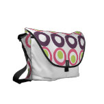 Mod Pink Olives Pattern Rickshaw Messenger Bag