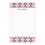 Mod Pink Olives Personalized Stationery