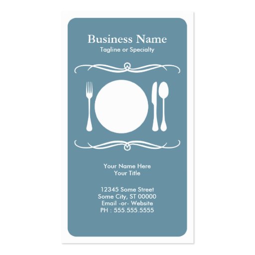mod place setting business card templates (front side)