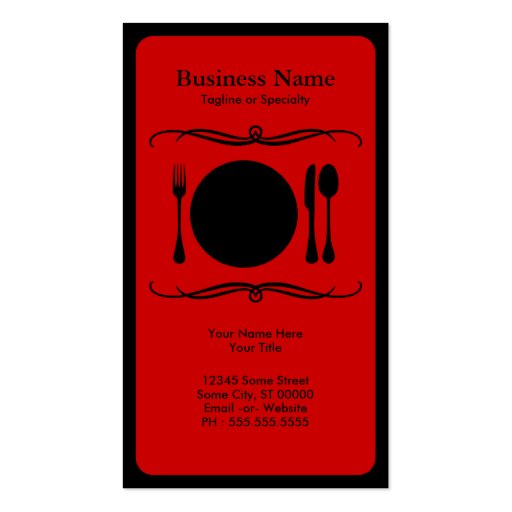 mod place setting business card templates (front side)