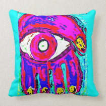 Mod Pop Art Hamsa Pillow by Katie Pfeiffer pillows