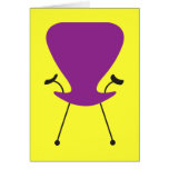 Mod Purple Retro Chair All-Purpose Note Card