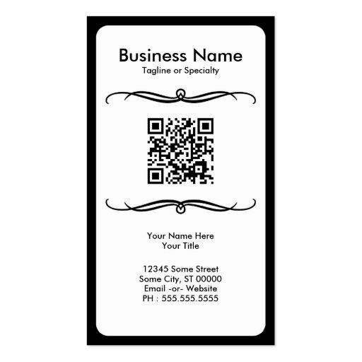 mod QR code Business Card (front side)