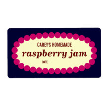 Mod Raspberry Jam Home Canning Jar Label