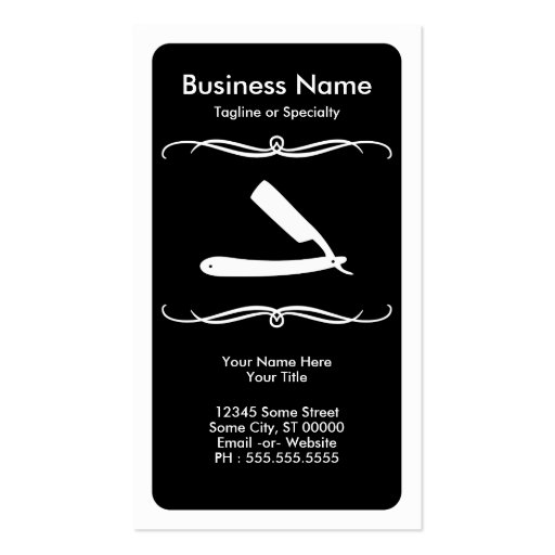 mod razor stamp card business cards (front side)