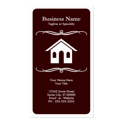 mod real estate business cards (front side)