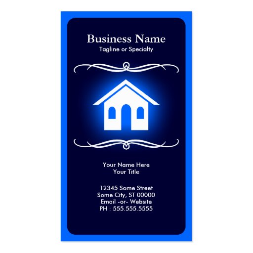 mod real estate business cards (front side)