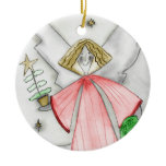Mod Red Angel Christmas Ornaments