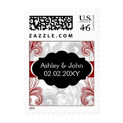 mod red wedding stamps