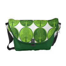 Mod Retro Abstract Trees Messneger Bag Courier Bags