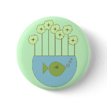 Mod Retro Flowers/Fishbowl buttons