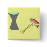 Mod Retro Flowers/Vase buttons