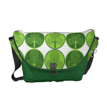 Mod Retro Green Trees Messenger Bag